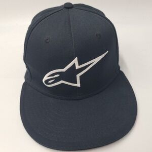 Alpinestars Hat Fitted S-M Black White Motocross Dirtbike Racing Extreme Sports
